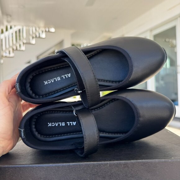 New ALL BLACK MJ Platform Ballet Flats Mary Jane Sneakers Black US 7 / EUR 37 - Picture 9 of 16